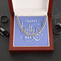To My Dad Happy Father's Day Message Card Cuban Chain-Express Your Love Gifts