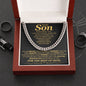 To My Son – For the Rest of Mine Cuban Link Chain Necklace-Express Your Love Gifts