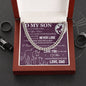To My Son – Never Lose Cuban Link Chain Necklace-Express Your Love Gifts
