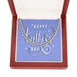 To My Dad Happy Father's Day Message Card Cuban Chain-Express Your Love Gifts