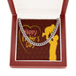 To My Dad Happy Father's Day Message Card Father & Child Cuban Chain-Express Your Love Gifts