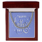 To My Dad Happy Father's Day Message Card Cuban Chain-Express Your Love Gifts