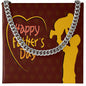 To My Dad Happy Father's Day Message Card Father & Child Cuban Chain-Express Your Love Gifts
