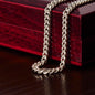 To My Dad My Strenth, Role Model & Best Friend Cuban Chain Necklace-Express Your Love Gifts