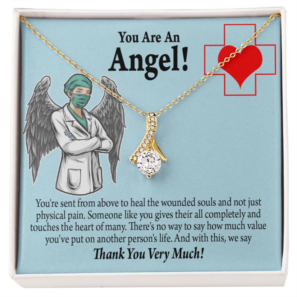 You Are an Angel Nurse Alluring Ribbon Necklace-Express Your Love Gifts
