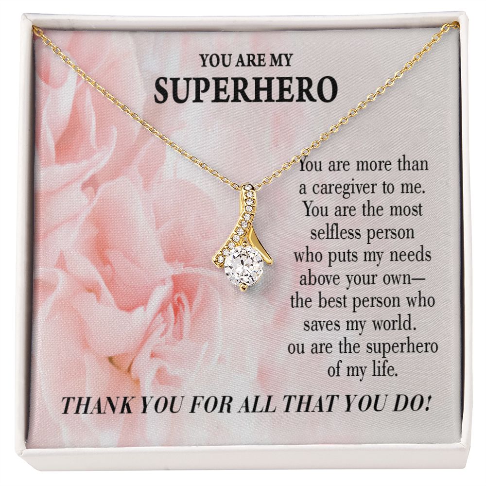 Touching Gift For Caregivers Alluring Ribbon Necklace-Express Your Love Gifts