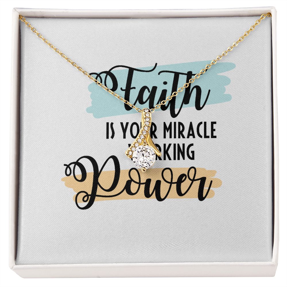 Faith Alluring Ribbon Necklace-Express Your Love Gifts
