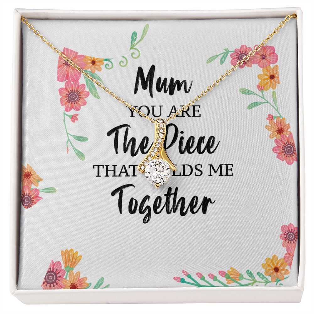 Mum You Are The Piece Alluring Ribbon Necklace-Express Your Love Gifts