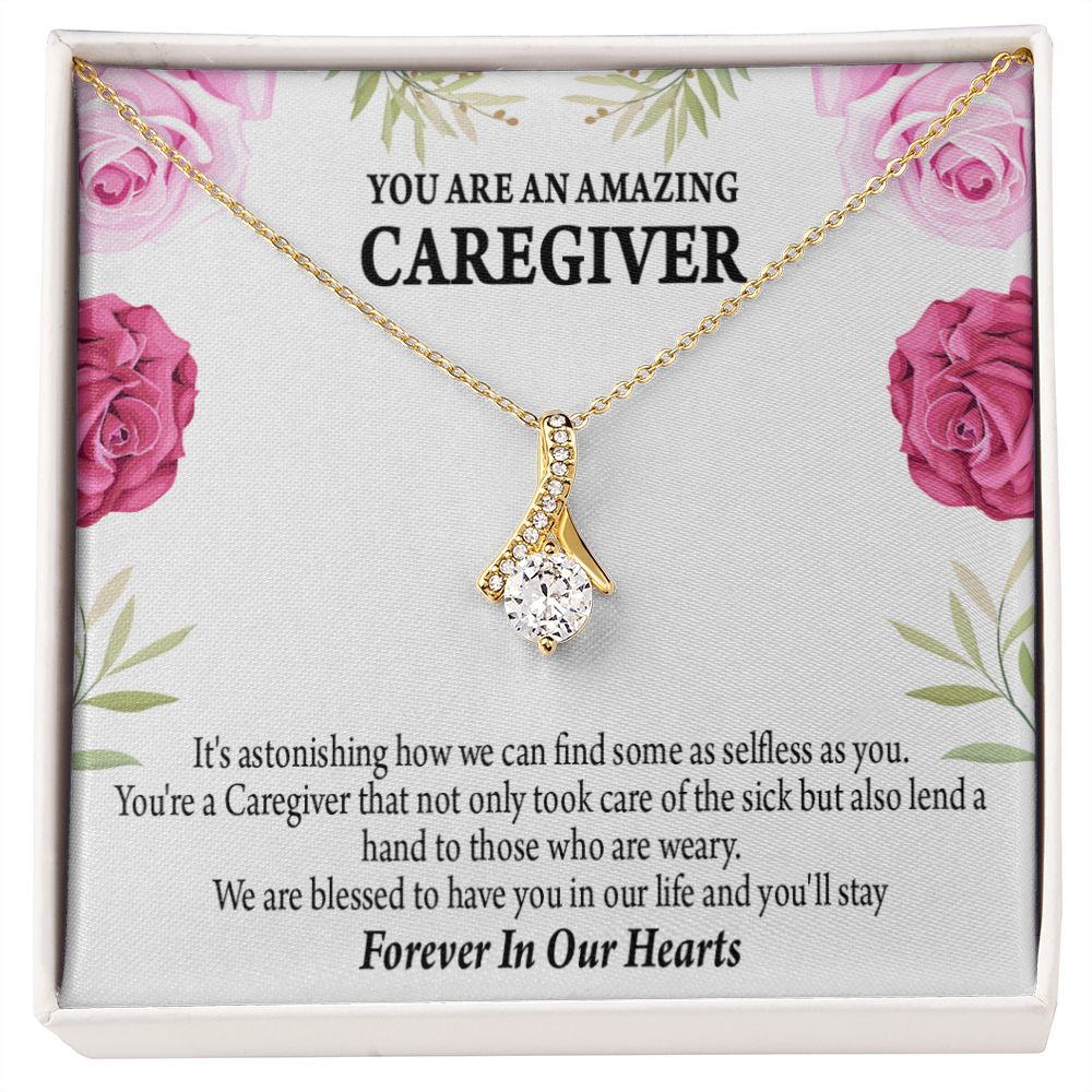 Caregiver Necklace Alluring Ribbon Necklace-Express Your Love Gifts