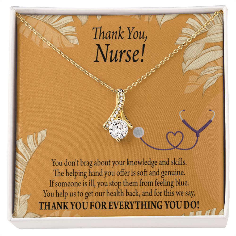 Thank You Nurse Gift Alluring Ribbon Necklace-Express Your Love Gifts