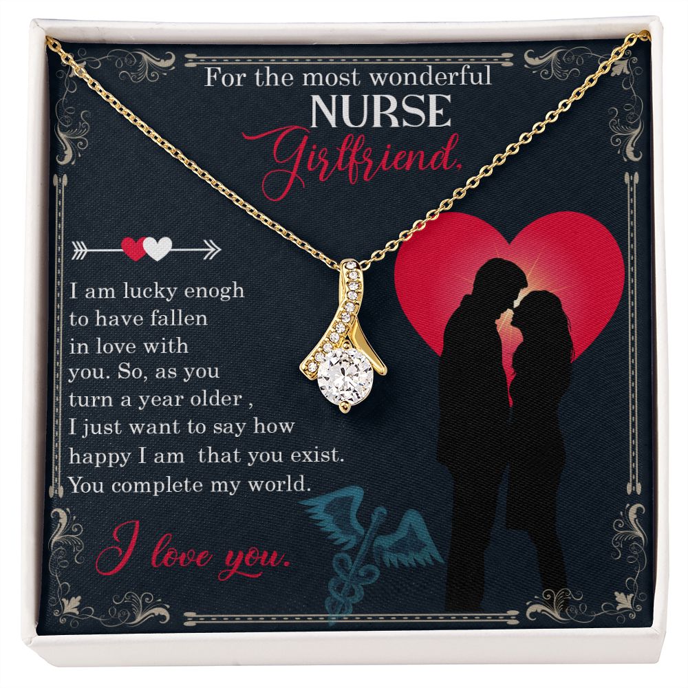 For the most wonderful nurse girlfriend Alluring Ribbon Necklace-Express Your Love Gifts