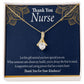 Thank You Nurse Alluring Ribbon Necklace-Express Your Love Gifts
