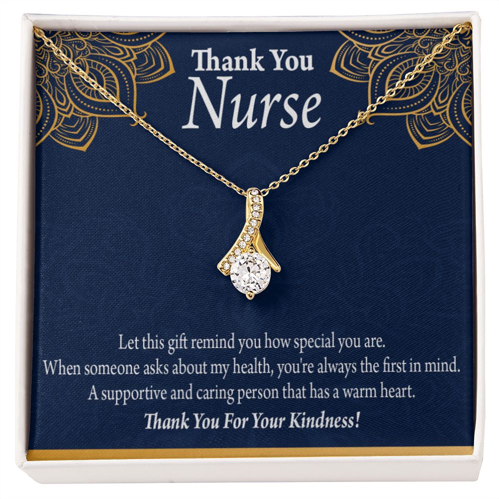 Thank You Nurse Alluring Ribbon Necklace-Express Your Love Gifts