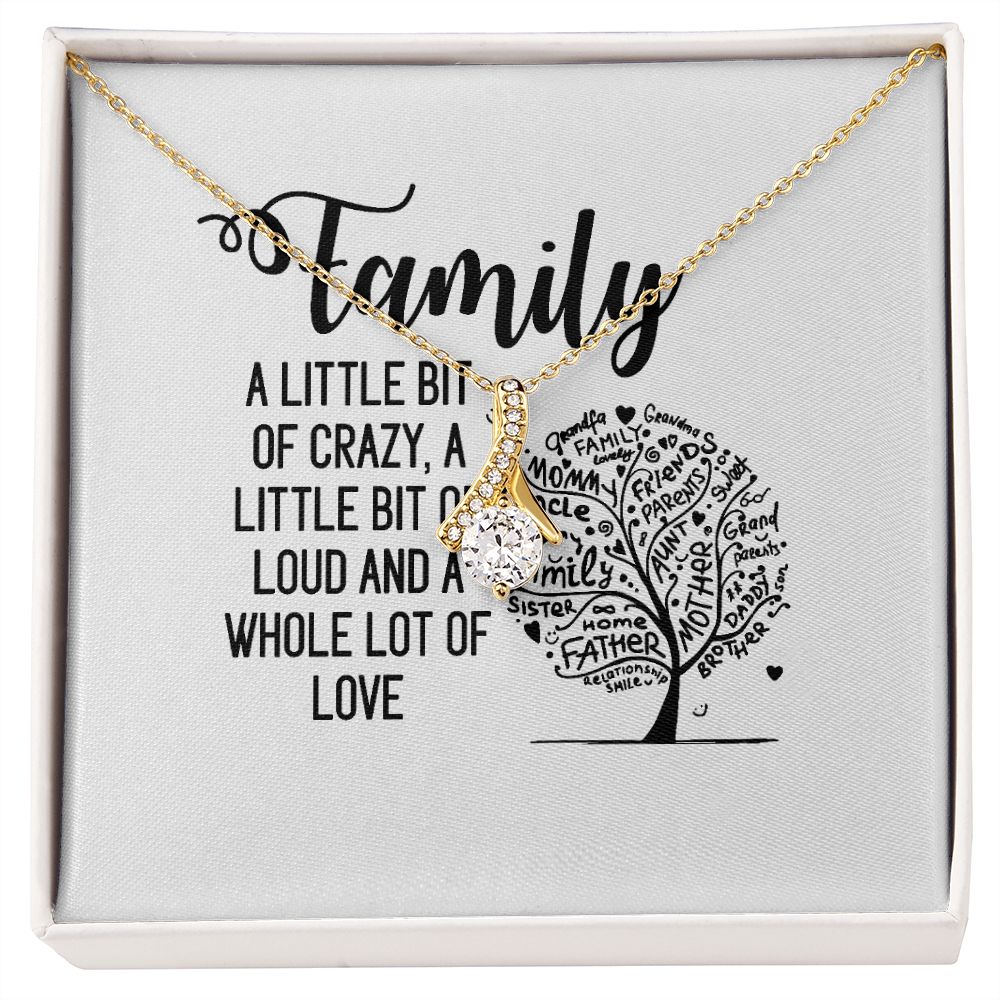 Family Alluring Ribbon Necklace-Express Your Love Gifts