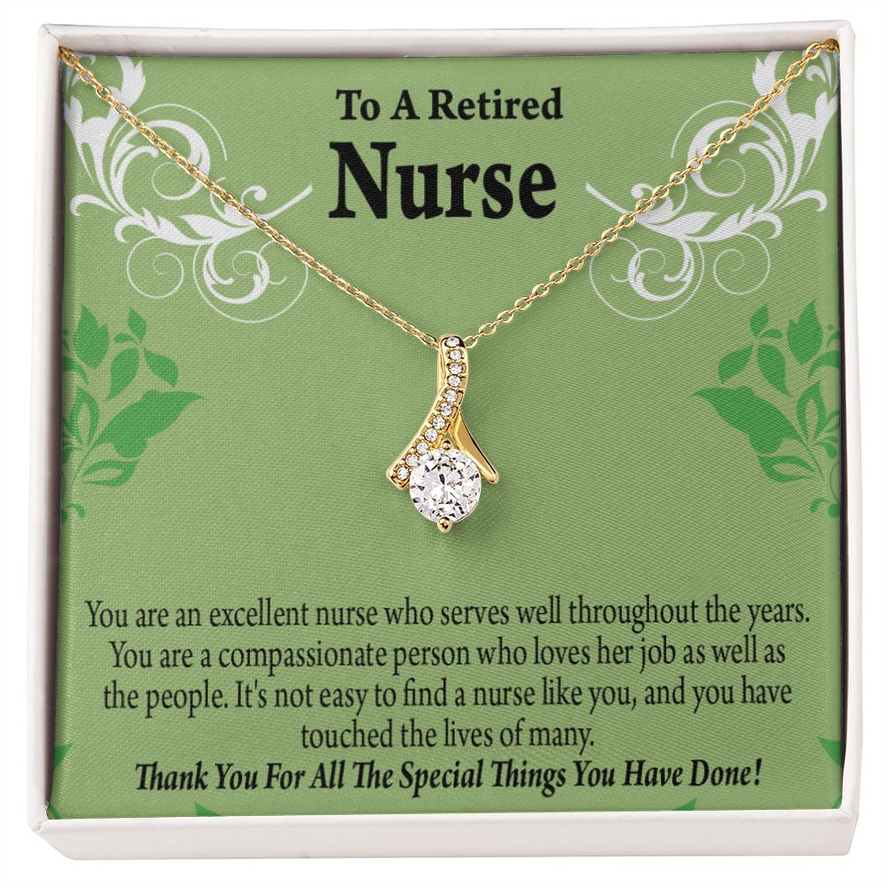 Retired Nurse Thank You Alluring Ribbon Necklace-Express Your Love Gifts