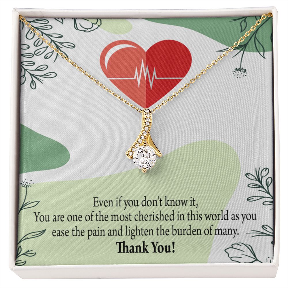 Thank You Necklace Medical Alluring Ribbon Necklace-Express Your Love Gifts