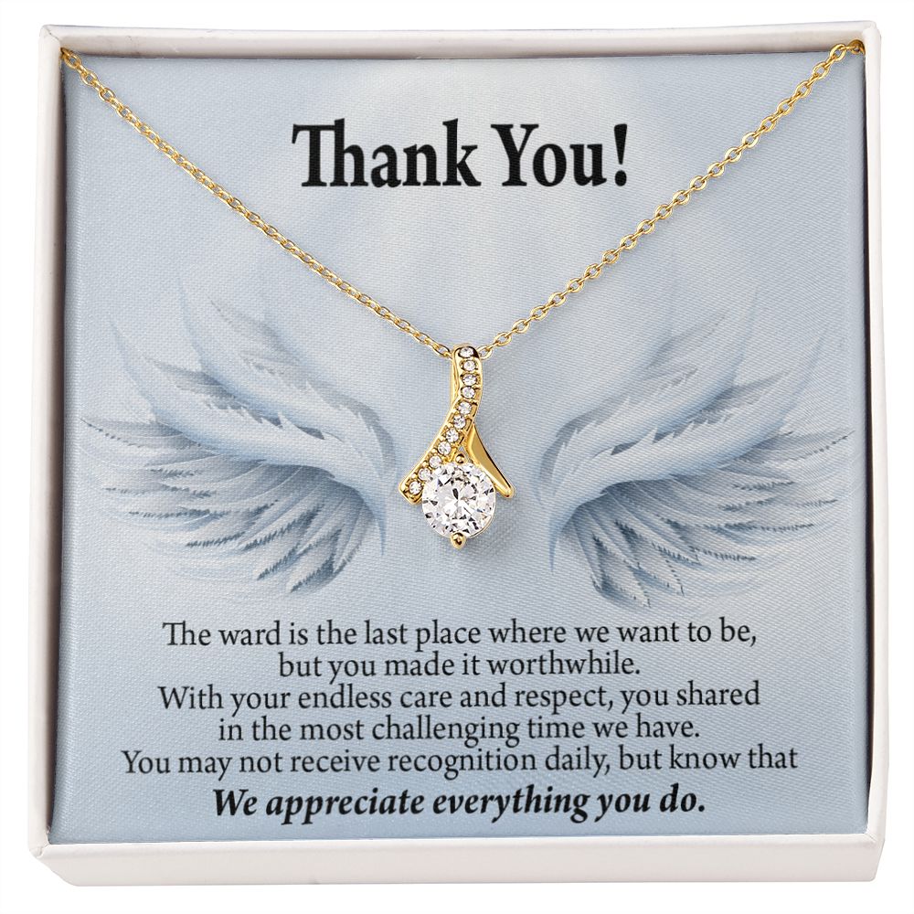 Thank You Present for Healthcare Workers Alluring Ribbon Necklace-Express Your Love Gifts