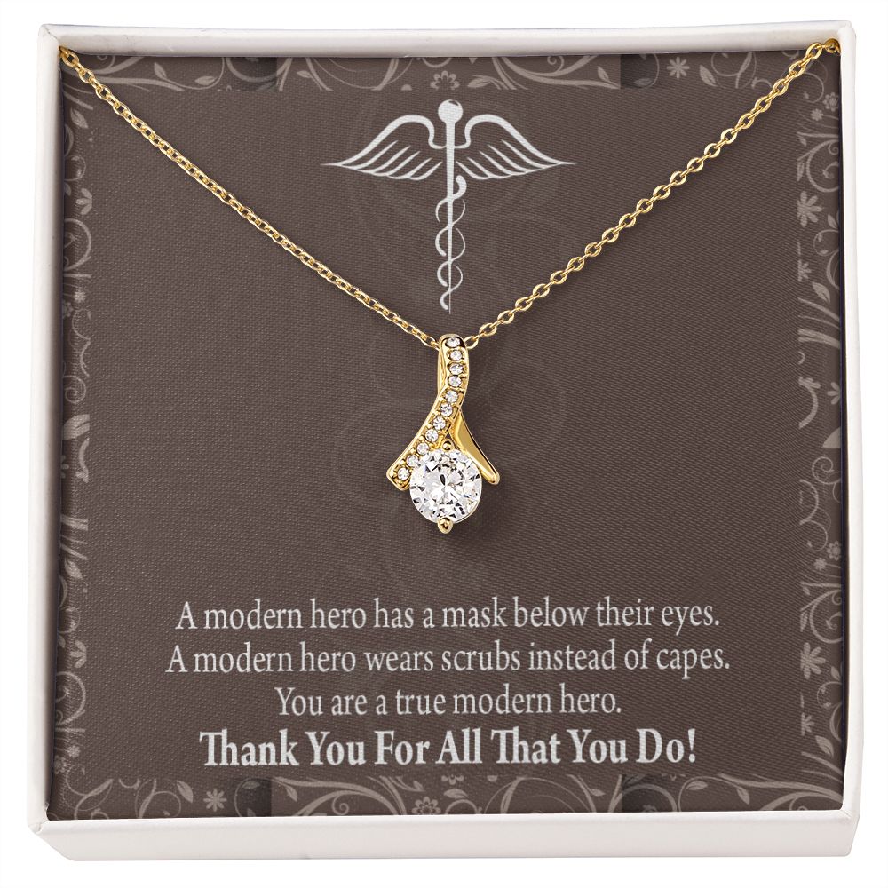 Medical Hero Appreciation Alluring Ribbon Necklace-Express Your Love Gifts