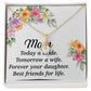 Mom Bestfriend For Life Alluring Ribbon Necklace-Express Your Love Gifts
