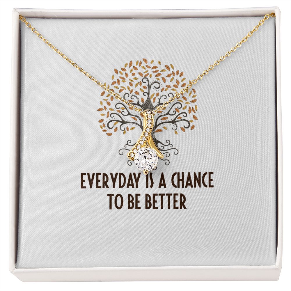 Everyday is a Chance Alluring Ribbon Necklace-Express Your Love Gifts