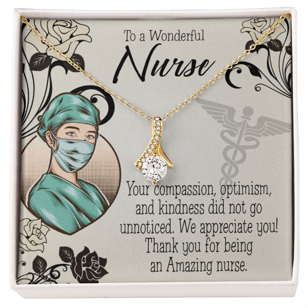 Thank Your Nurse Gift Alluring Ribbon Necklace-Express Your Love Gifts