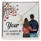 You WIll Always Be My Forever Alluring Ribbon Necklace-Express Your Love Gifts