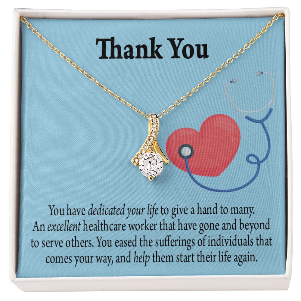 Gift Idea For Hospital Staff Alluring Ribbon Necklace-Express Your Love Gifts