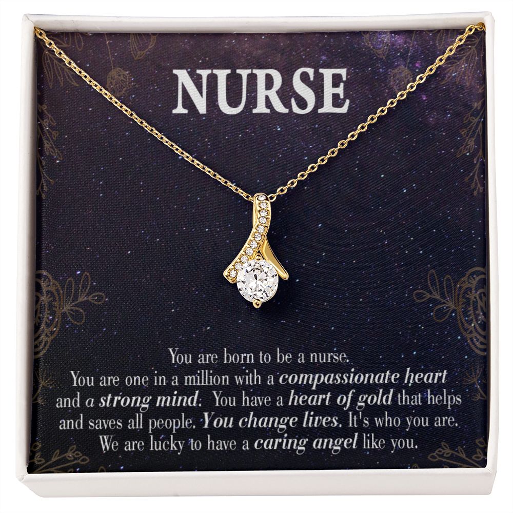Caring Angel Nurse Alluring Ribbon Necklace-Express Your Love Gifts