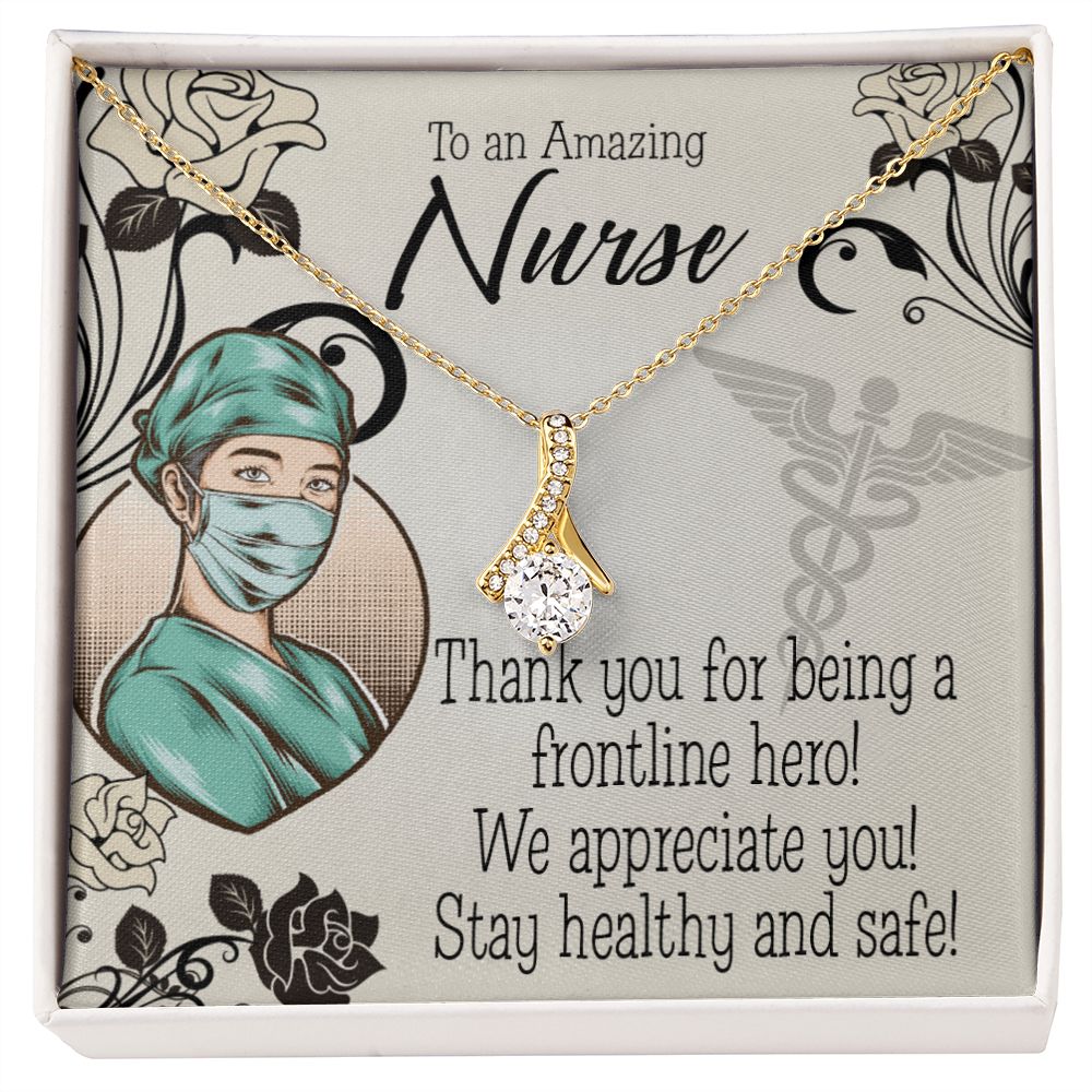 Thank You Frontlines Worker Alluring Ribbon Necklace-Express Your Love Gifts