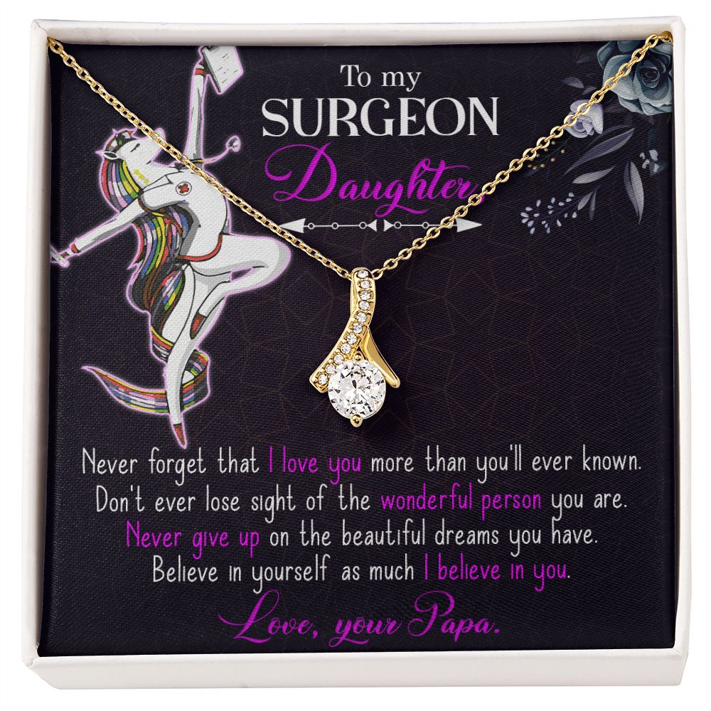 To my Surgeon Daughter Alluring Ribbon Necklace-Express Your Love Gifts