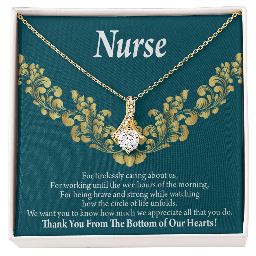 Thank You Medical Hero Alluring Ribbon Necklace-Express Your Love Gifts