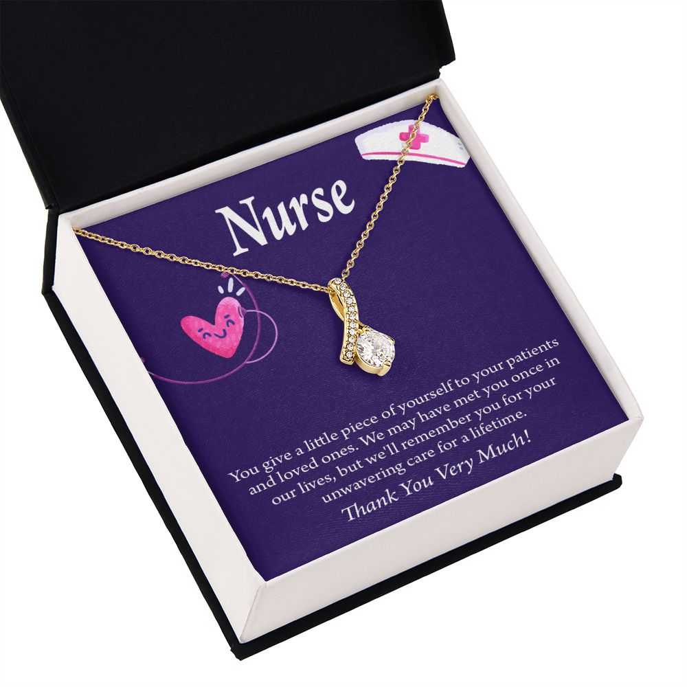 Remarkable Nurse Alluring Ribbon Necklace-Express Your Love Gifts