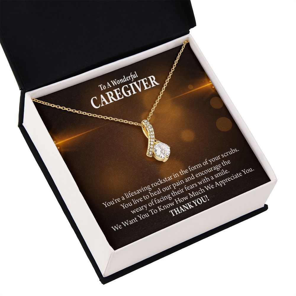 Rockstar Caregiver Alluring Ribbon Necklace-Express Your Love Gifts