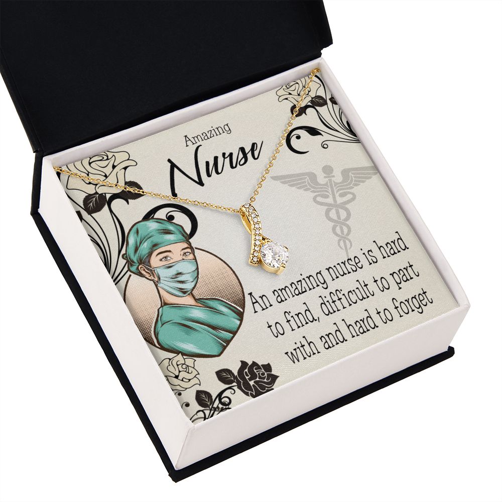 An Amazing Nurse Hard to Forget Alluring Ribbon Necklace-Express Your Love Gifts