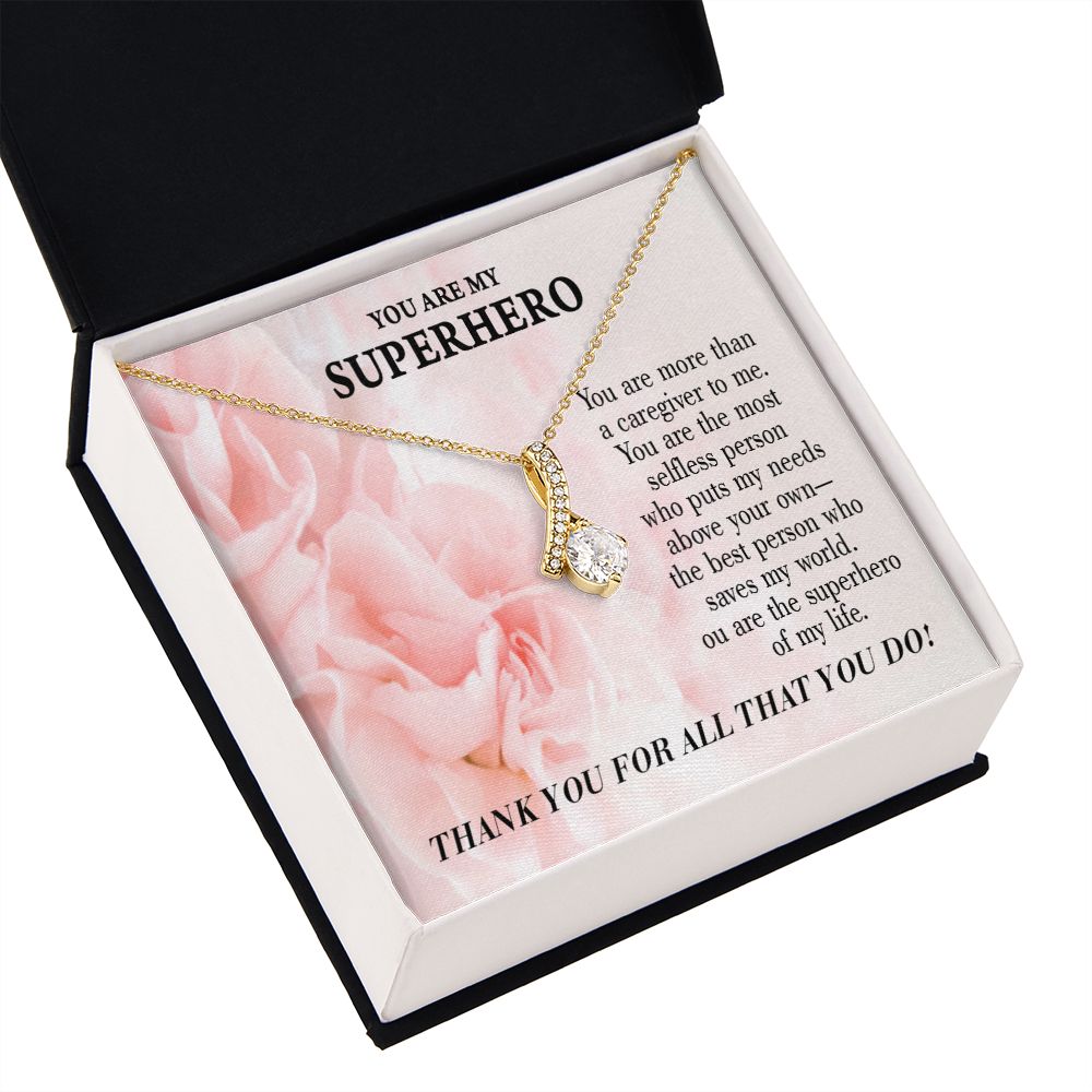 Touching Gift For Caregivers Alluring Ribbon Necklace-Express Your Love Gifts