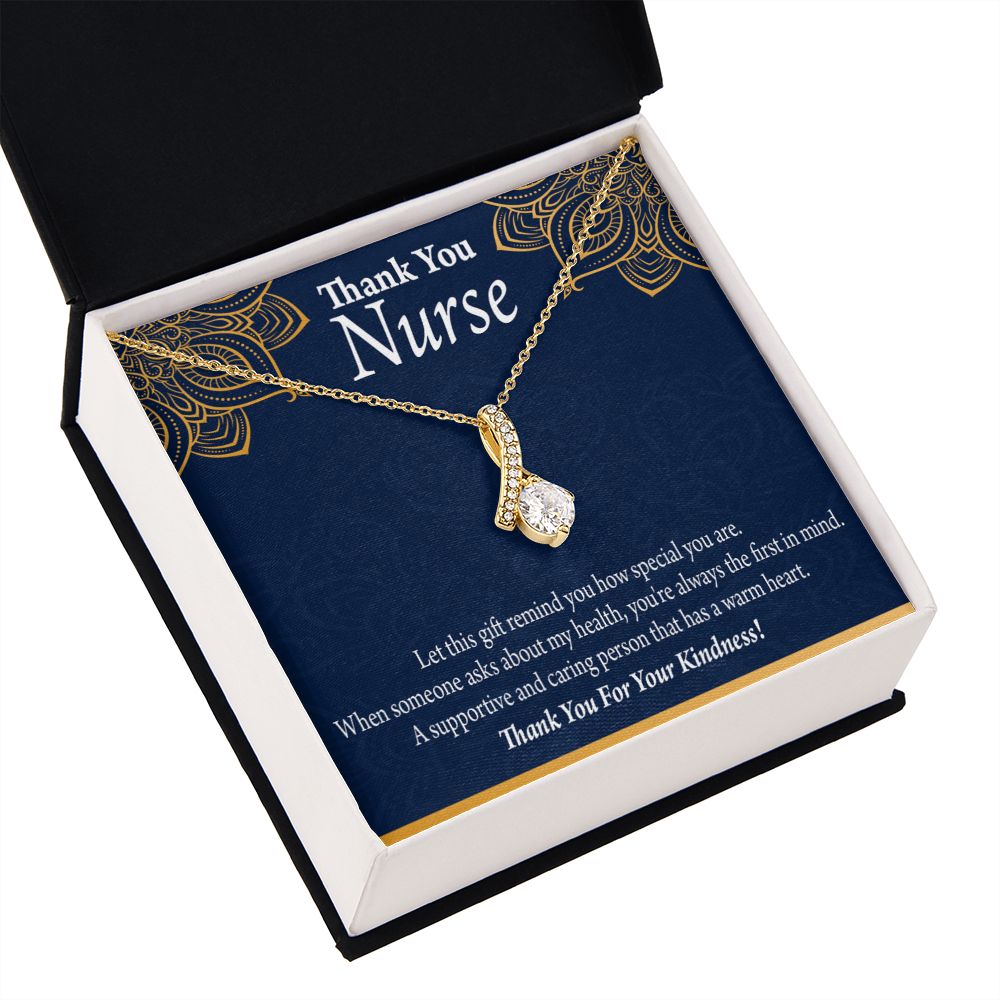 Thank You Nurse Alluring Ribbon Necklace-Express Your Love Gifts