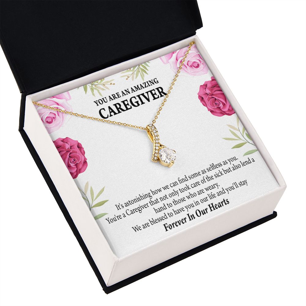 Caregiver Necklace Alluring Ribbon Necklace-Express Your Love Gifts