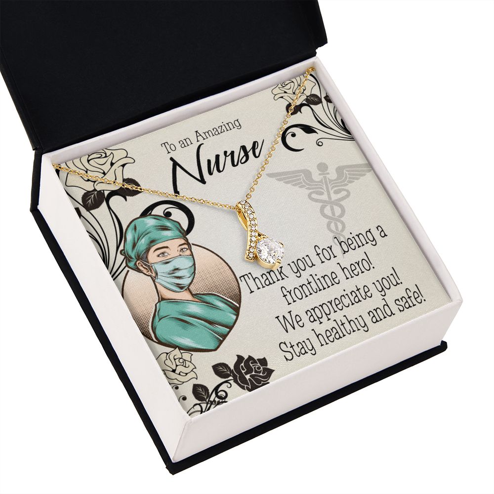 Thank You Frontlines Worker Alluring Ribbon Necklace-Express Your Love Gifts