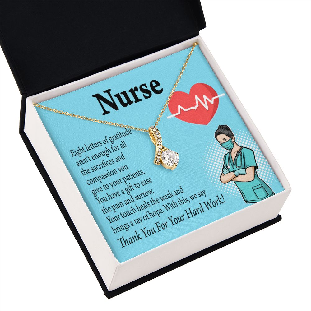 RN Nurse Gift Alluring Ribbon Necklace-Express Your Love Gifts