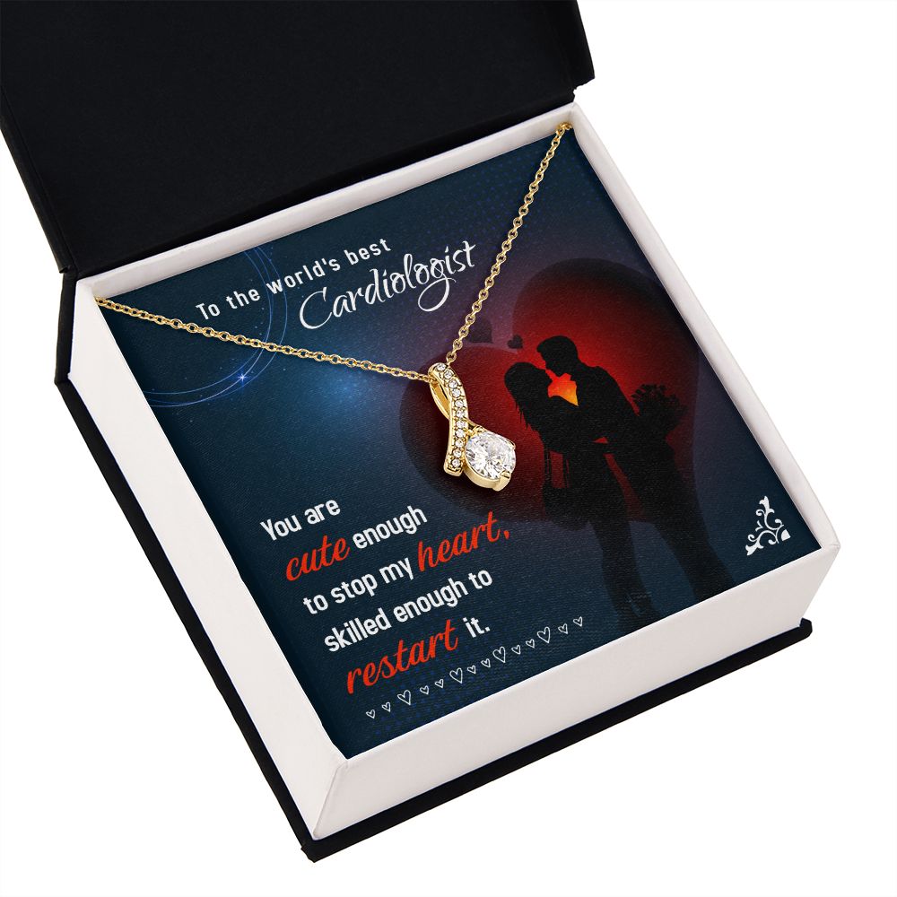 Cute Enough to Stop Alluring Ribbon Necklace-Express Your Love Gifts