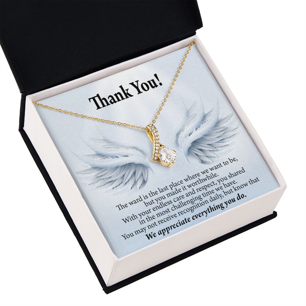 Thank You Present for Healthcare Workers Alluring Ribbon Necklace-Express Your Love Gifts