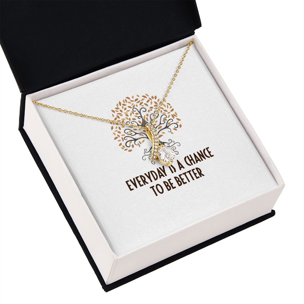 Everyday is a Chance Alluring Ribbon Necklace-Express Your Love Gifts