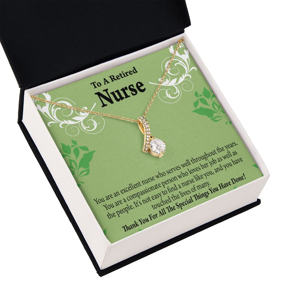 Retired Nurse Thank You Alluring Ribbon Necklace-Express Your Love Gifts