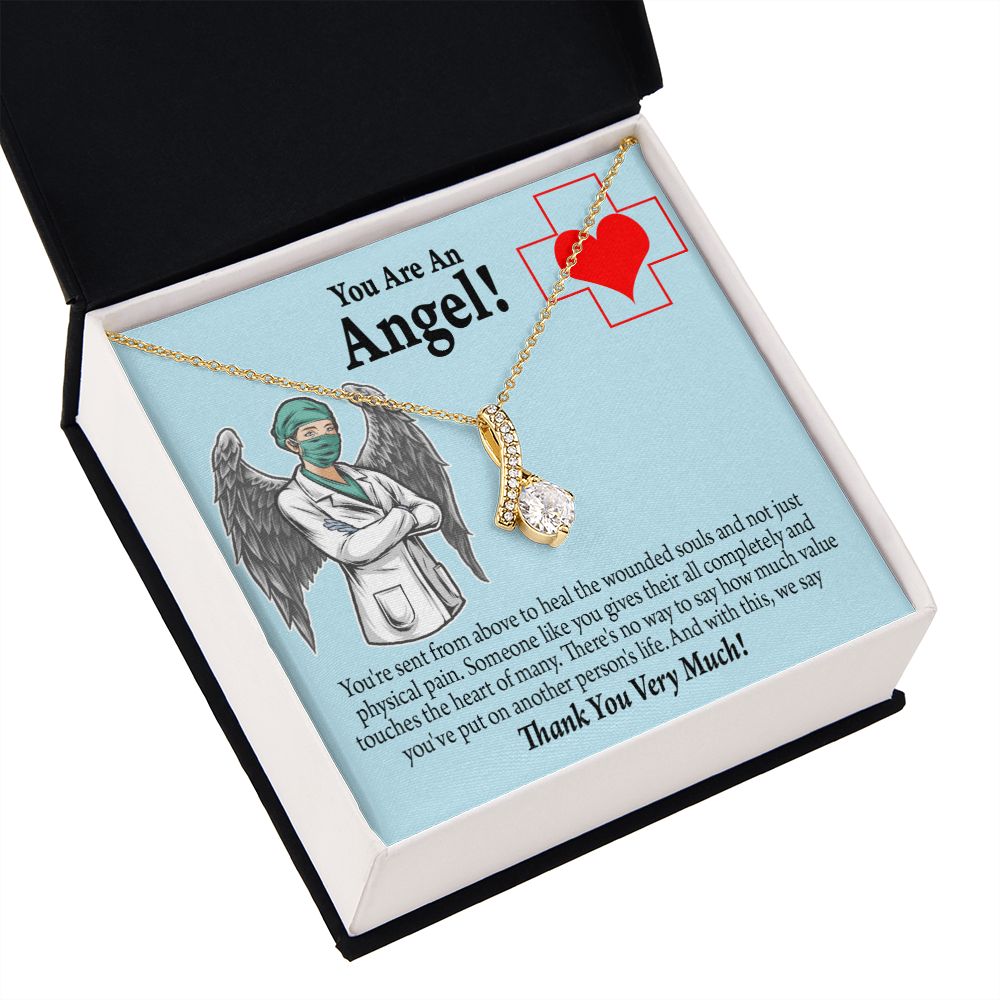 You Are an Angel Nurse Alluring Ribbon Necklace-Express Your Love Gifts