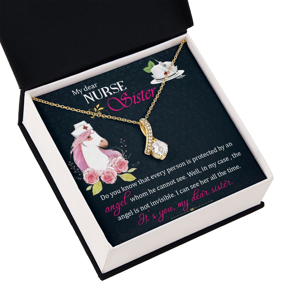 My Dear Nurse Sister Alluring Ribbon Necklace-Express Your Love Gifts