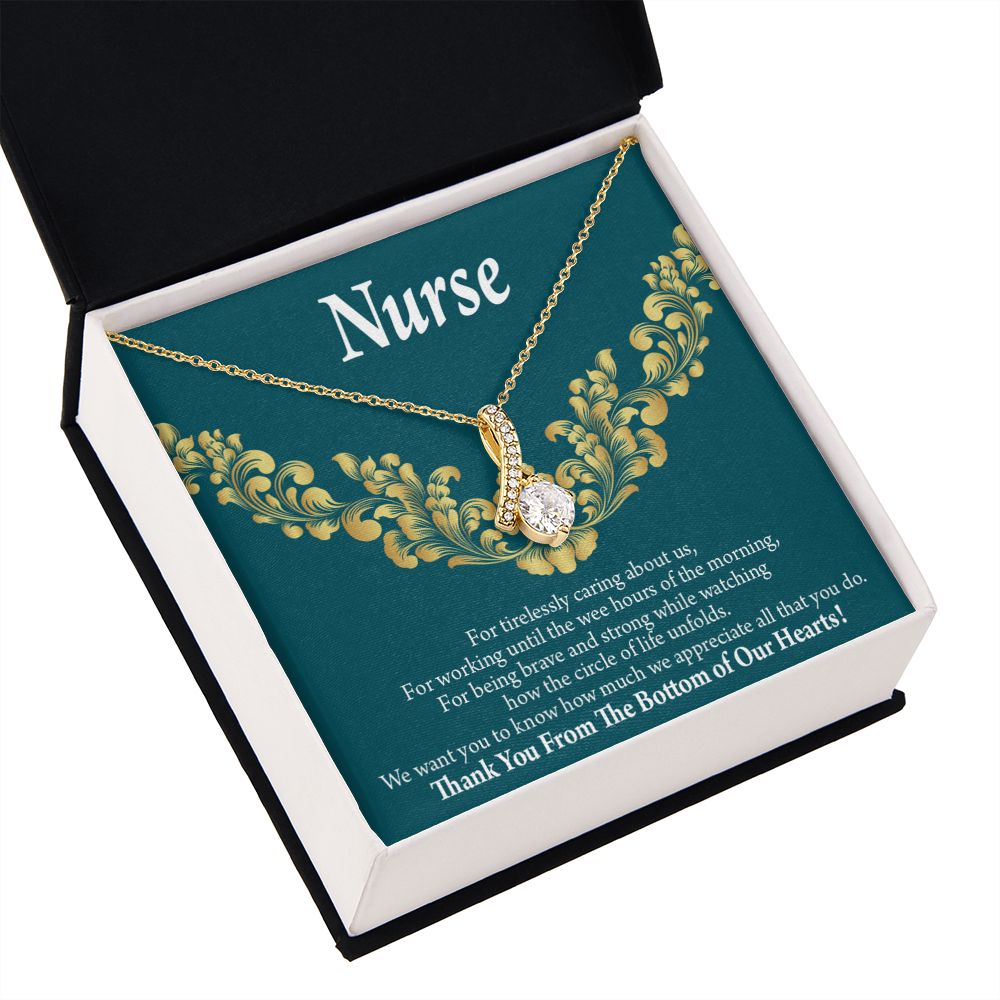 Thank You Medical Hero Alluring Ribbon Necklace-Express Your Love Gifts