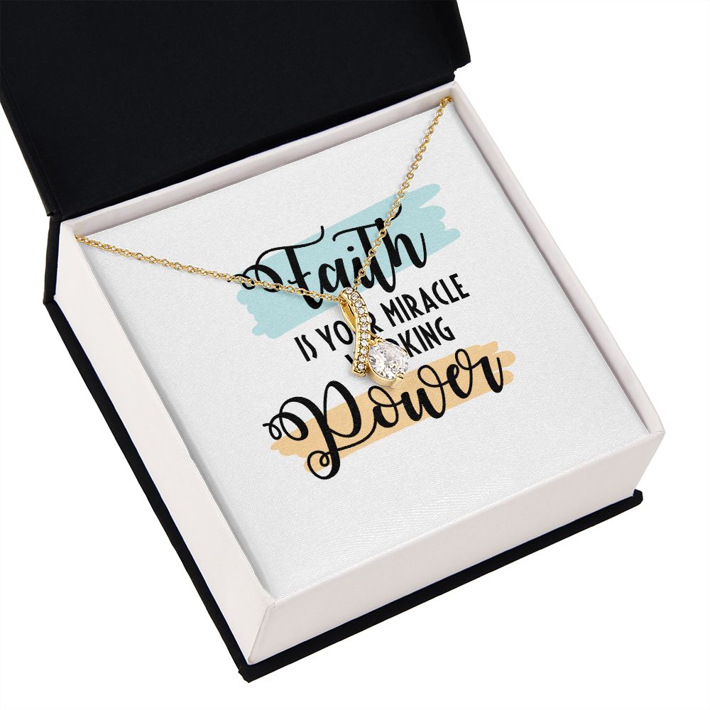 Faith Alluring Ribbon Necklace-Express Your Love Gifts