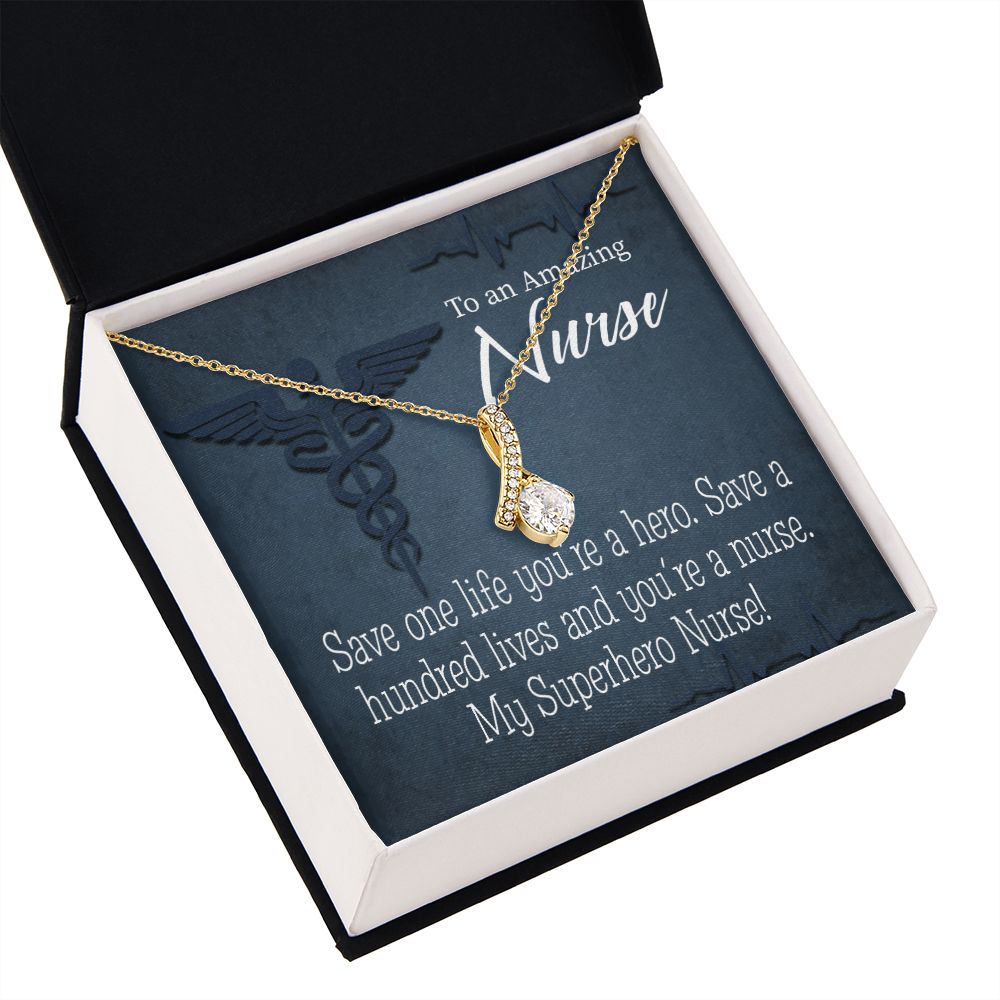 My Superhero Nurse! Alluring Ribbon Necklace-Express Your Love Gifts