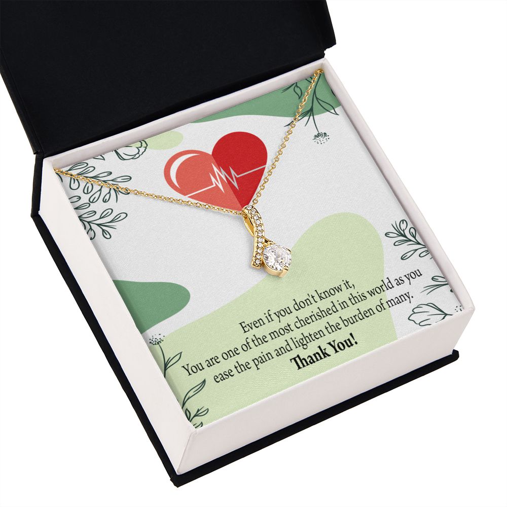 Thank You Necklace Medical Alluring Ribbon Necklace-Express Your Love Gifts