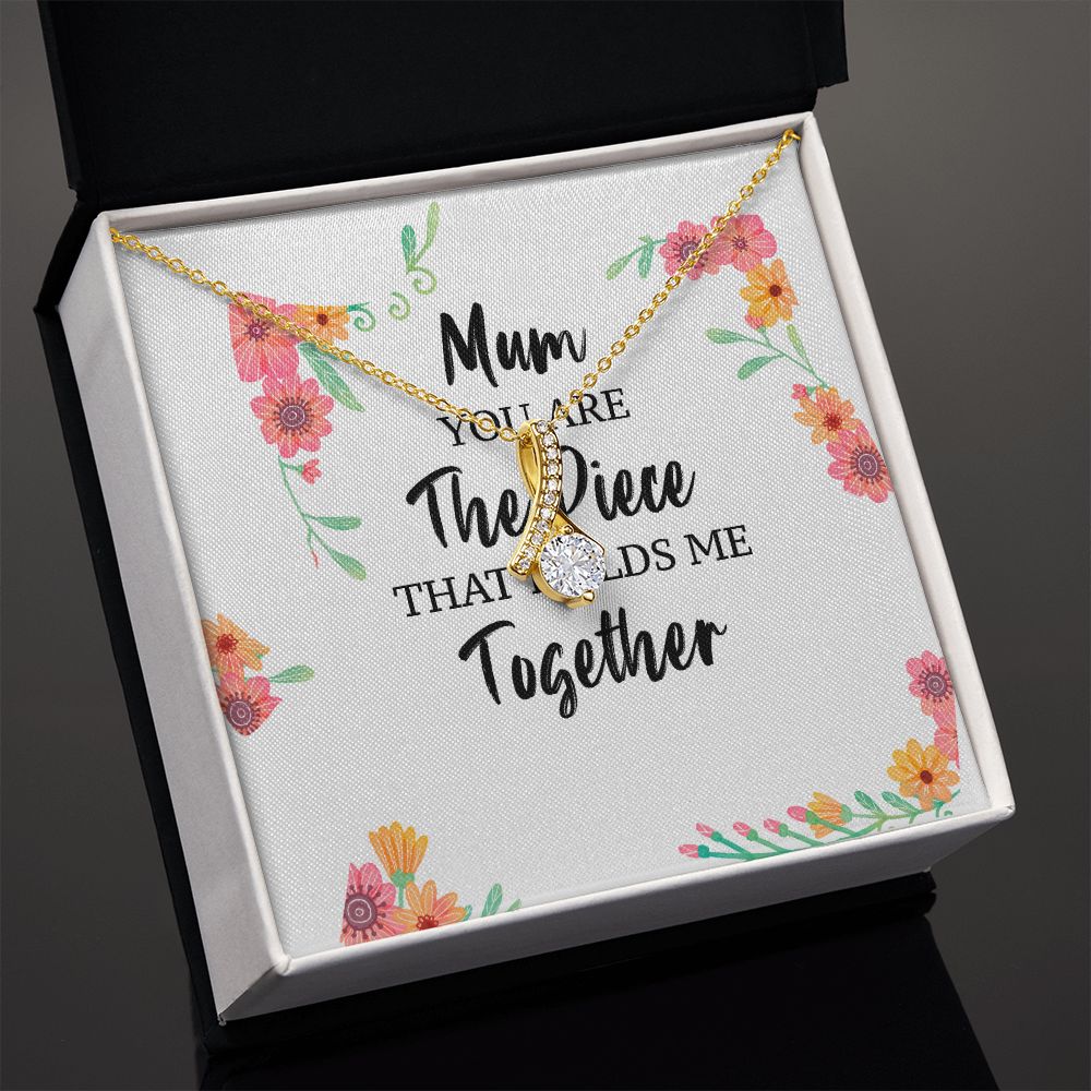 Mum You Are The Piece Alluring Ribbon Necklace-Express Your Love Gifts